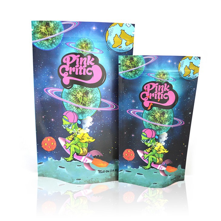 Recyklované vlastné tlačené matné plastové plastové zipsové balenie Mylar Balenie prázdne tašky na cukrovinky