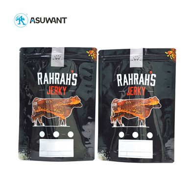 Mylar Black Biltong Biltong Postavte sa vrecká na zips s ochranou vzduchu