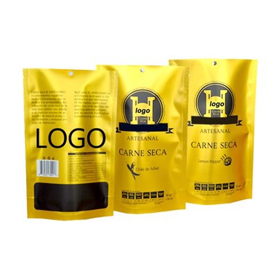 Ustaviteľné zápach Proof Gold Heat Upeliaci zips Zamknutím metalizovanej fólie vrecka