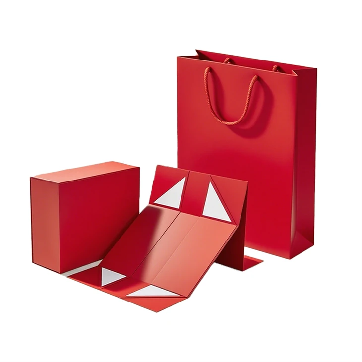 Gold Folding Cardboard Magnetic Packaging Box high quality